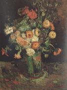 Vincent Van Gogh Vase with Zinnias and Geraniums (nn04) France oil painting reproduction